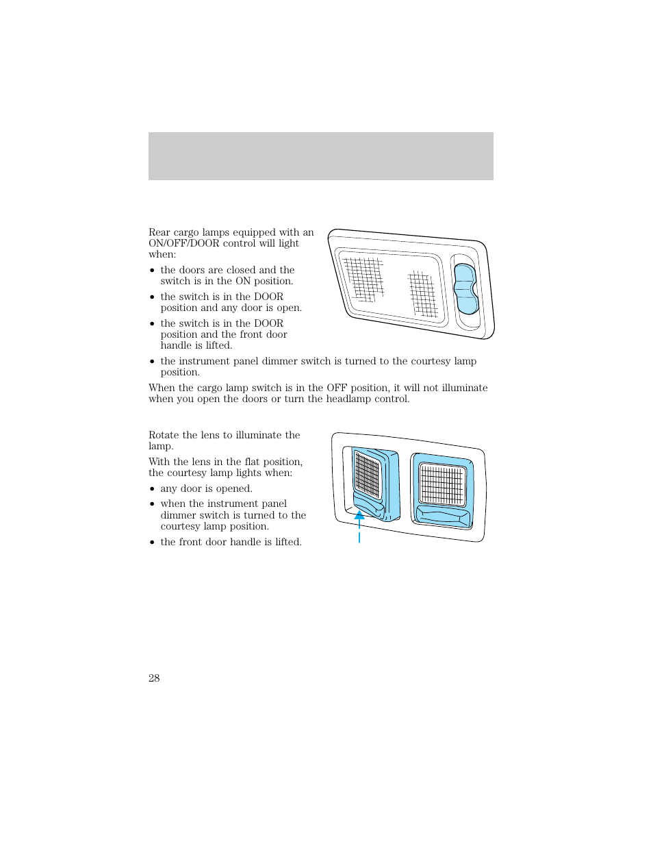 Controls and features | FORD 1998 E-150 User Manual | Page 28 / 144