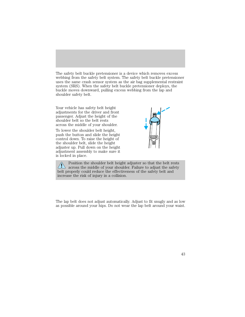 Seating and safety restraints | FORD 1998 E-150 User Manual | Page 43 / 144