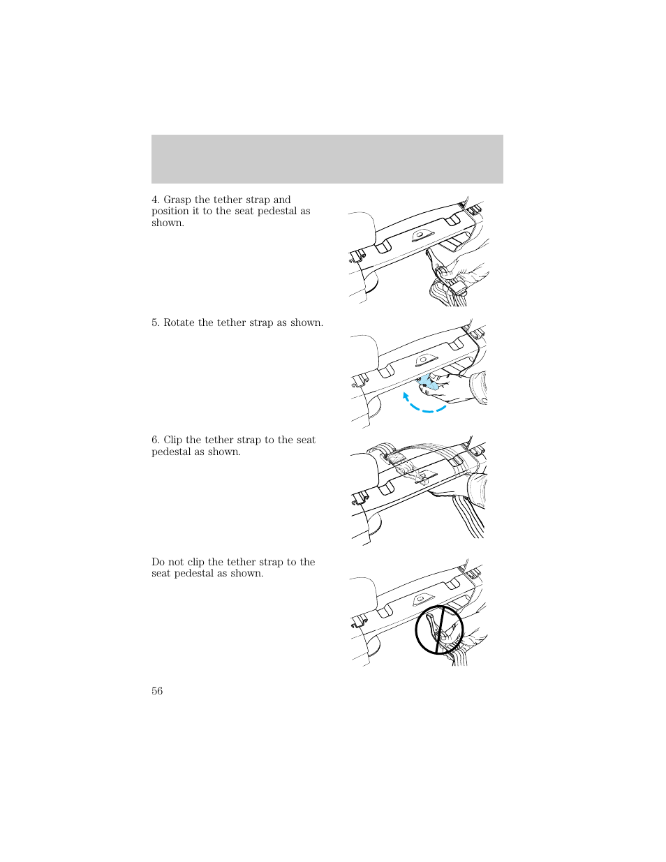 Seating and safety restraints | FORD 1998 E-150 User Manual | Page 56 / 144
