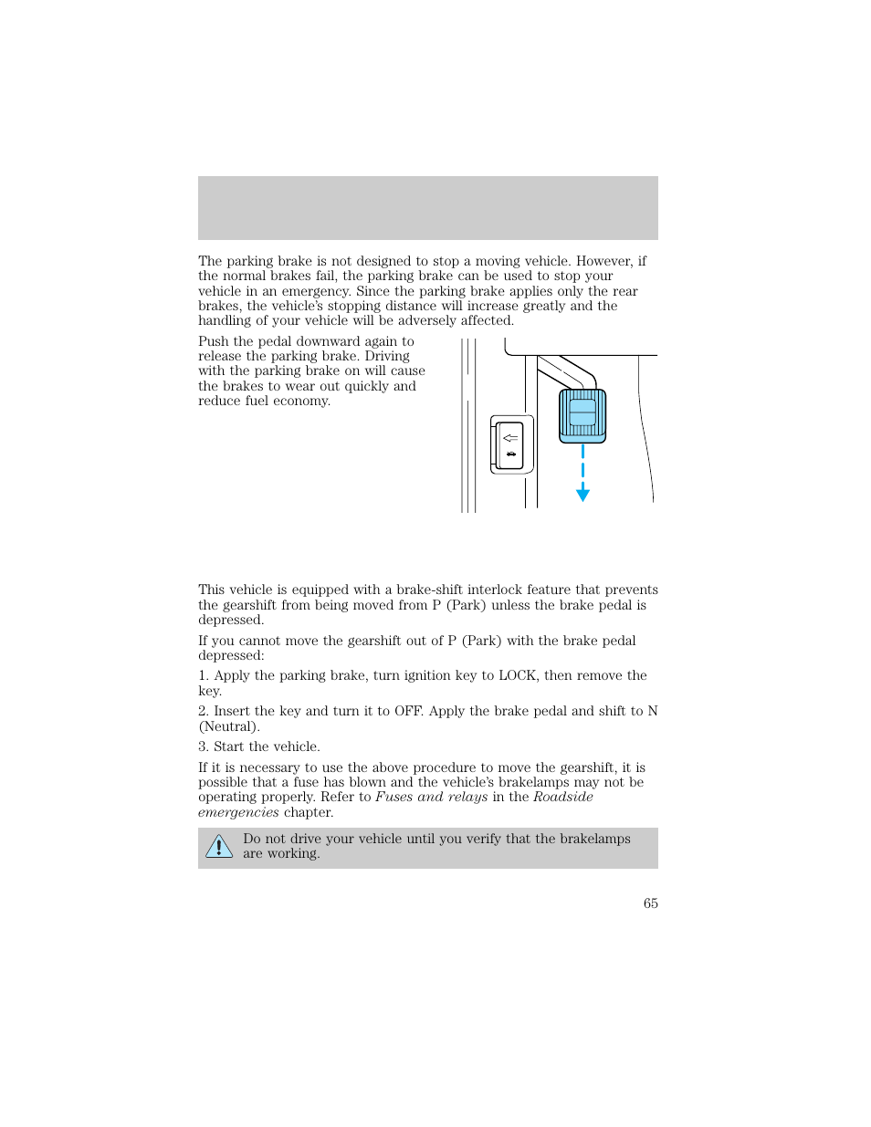 Driving | FORD 1998 E-150 User Manual | Page 65 / 144