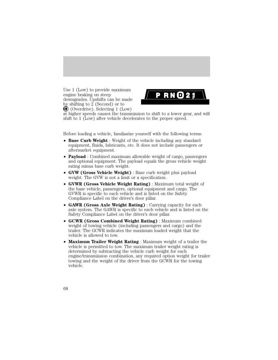 Driving | FORD 1998 E-150 User Manual | Page 68 / 144