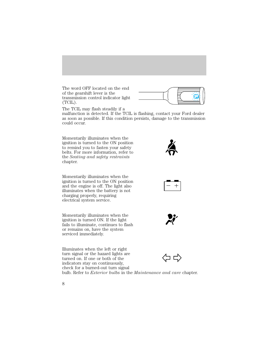Instrumentation | FORD 1998 E-150 User Manual | Page 8 / 144
