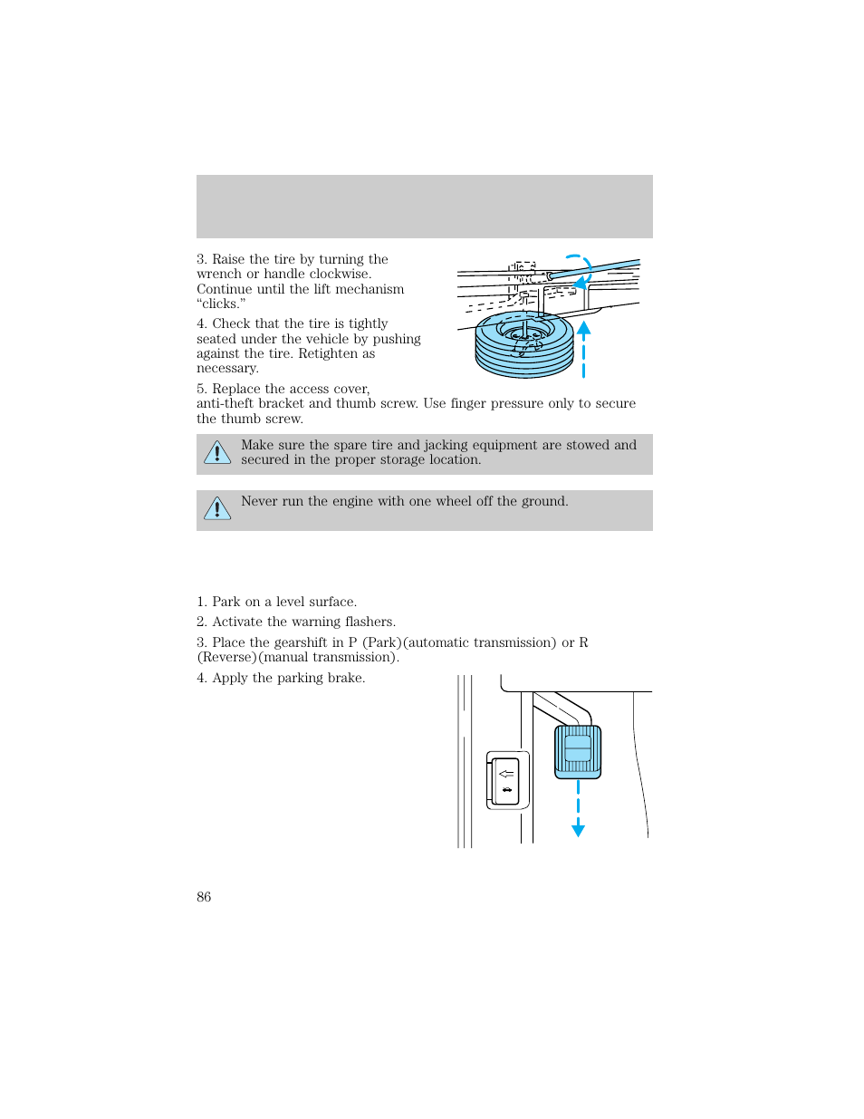 Roadside emergencies | FORD 1998 E-150 User Manual | Page 86 / 144