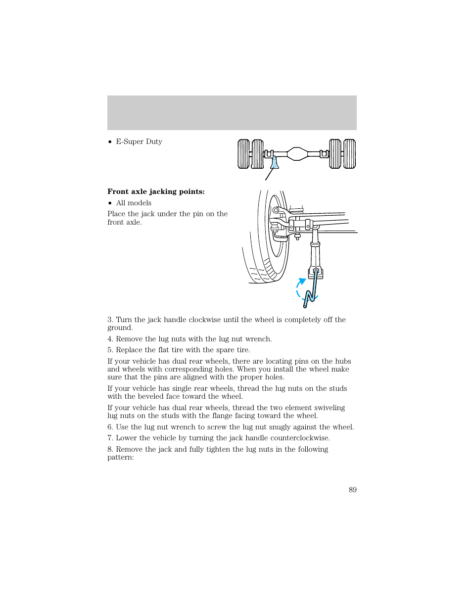 Roadside emergencies | FORD 1998 E-150 User Manual | Page 89 / 144