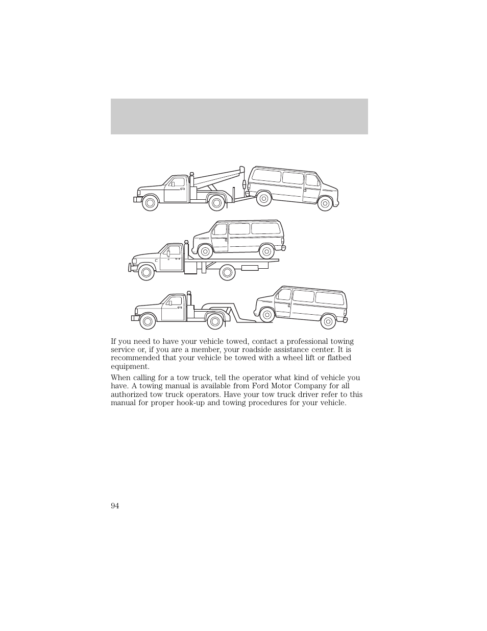 Roadside emergencies | FORD 1998 E-150 User Manual | Page 94 / 144