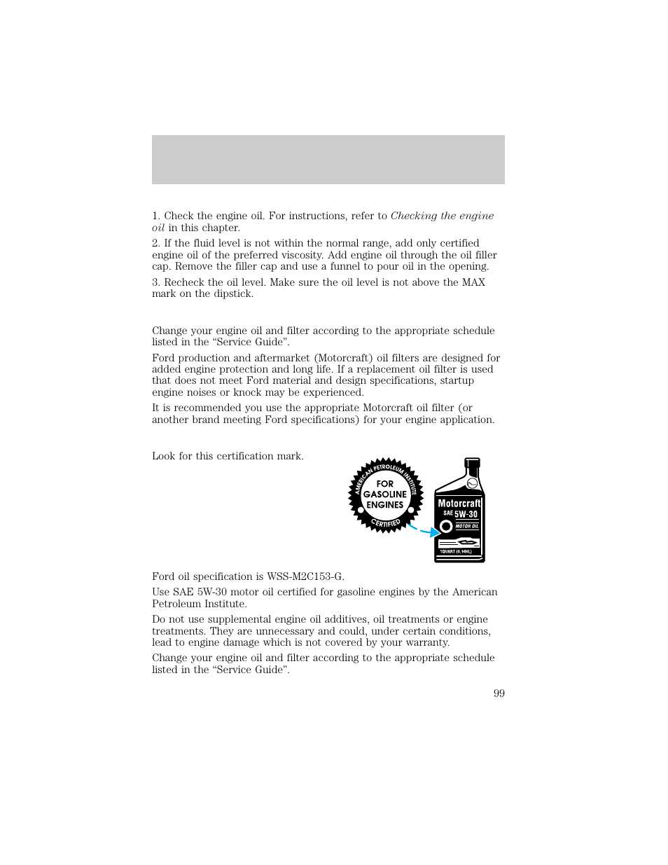 Maintenance and care | FORD 1998 E-150 User Manual | Page 99 / 144