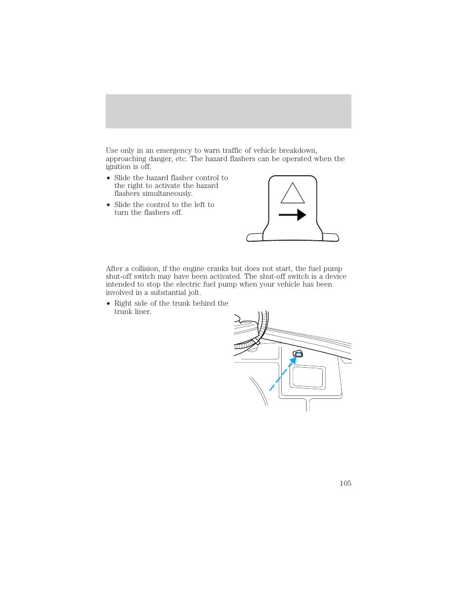 Roadside emergencies | FORD 1999 Escort User Manual | Page 105 / 200