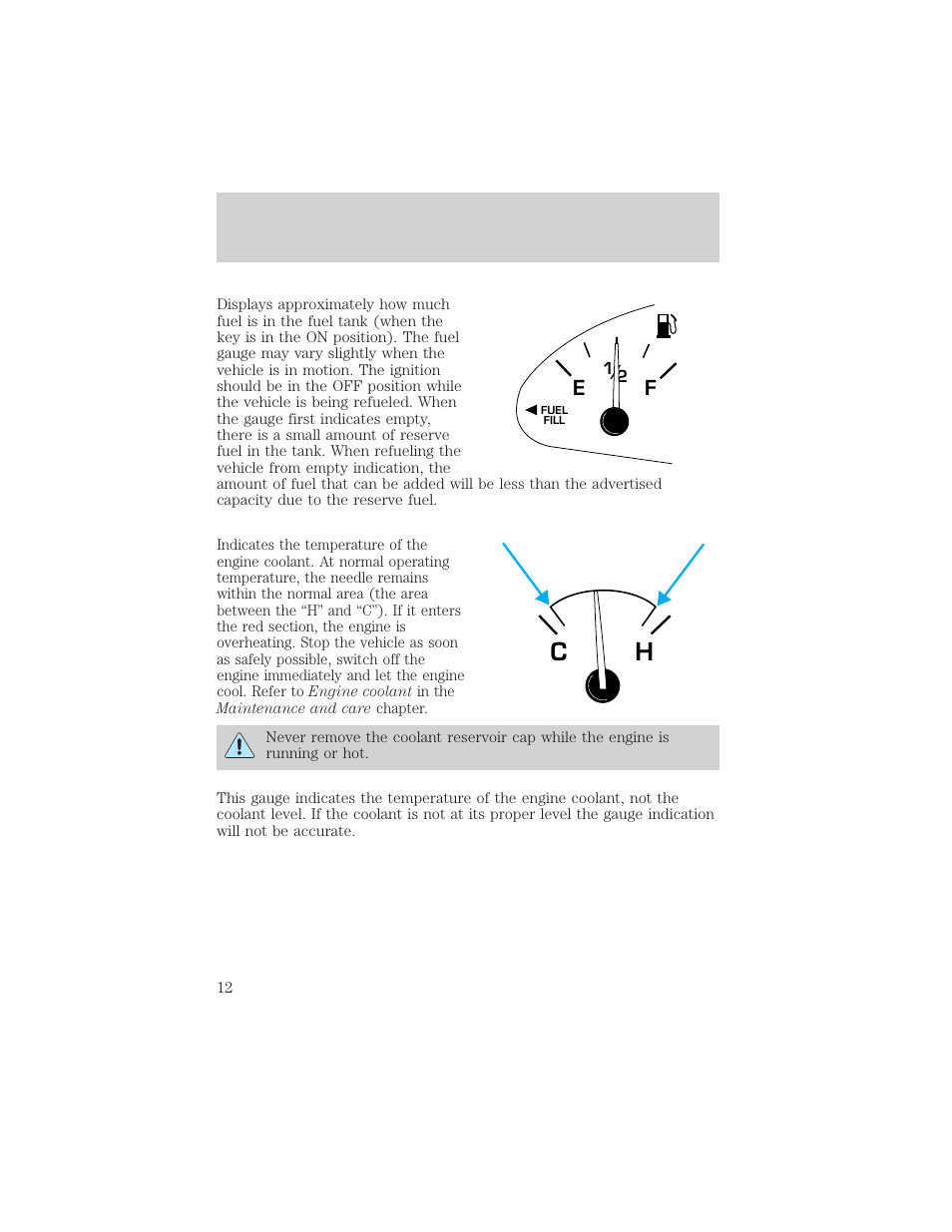 Instrumentation | FORD 1999 Escort User Manual | Page 12 / 200