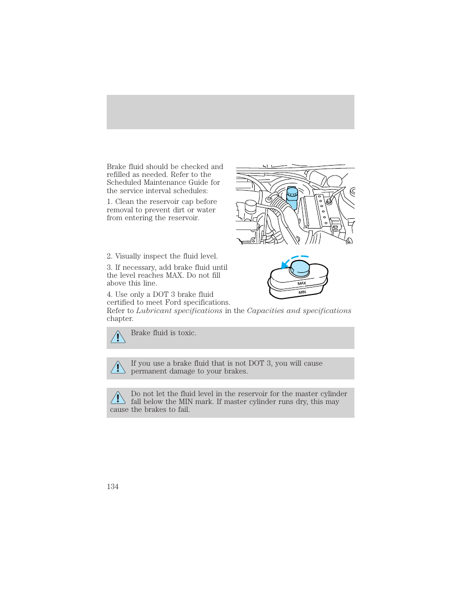 Maintenance and care | FORD 1999 Escort User Manual | Page 134 / 200