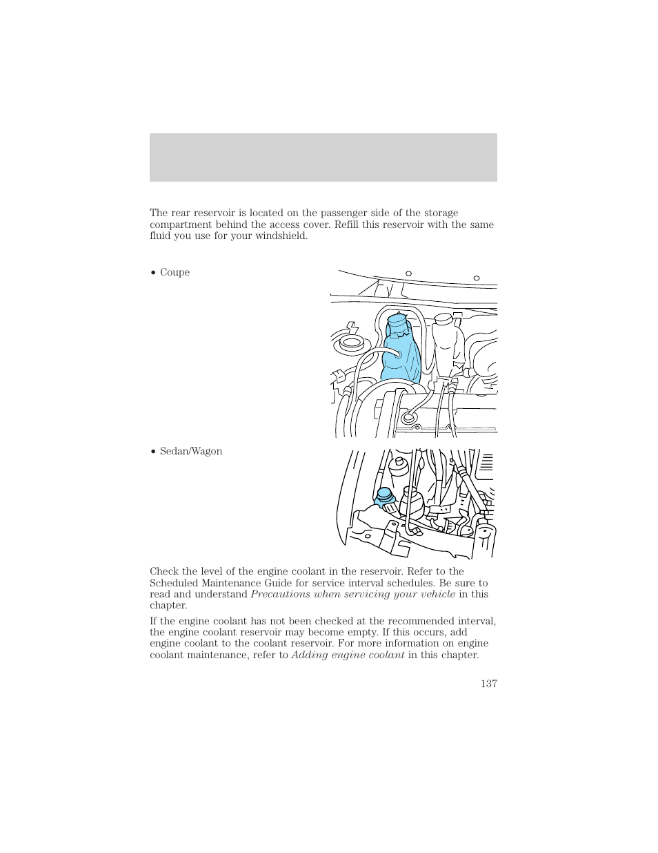 Maintenance and care | FORD 1999 Escort User Manual | Page 137 / 200