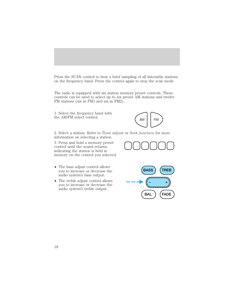 Controls and features | FORD 1999 Escort User Manual | Page 18 / 200