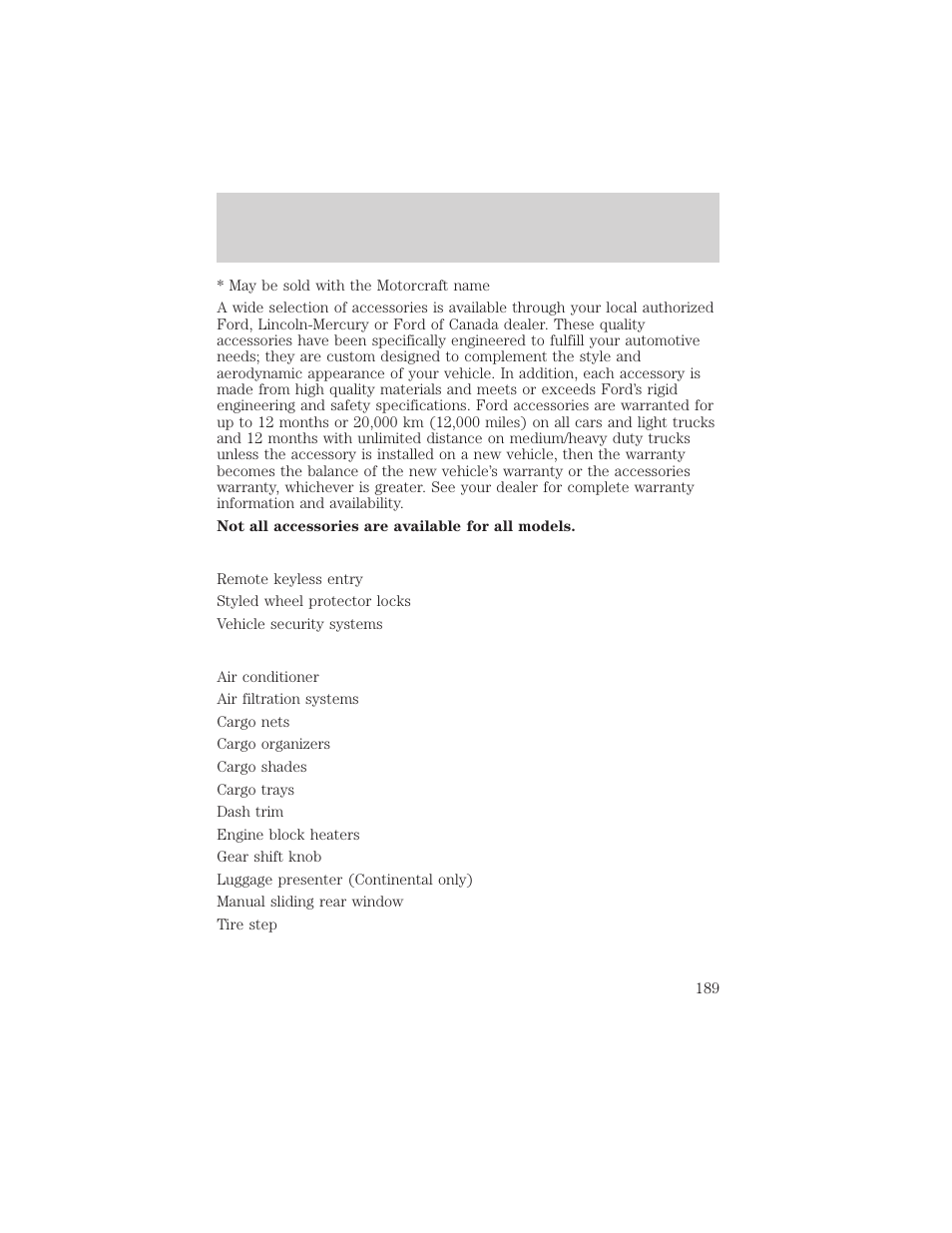 Customer assistance | FORD 1999 Escort User Manual | Page 189 / 200