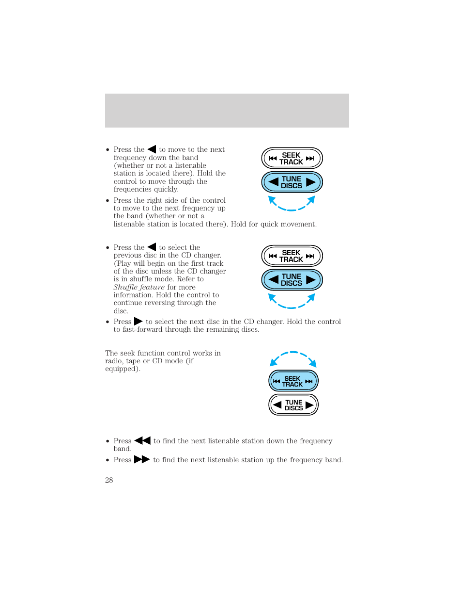 Controls and features | FORD 1999 Escort User Manual | Page 28 / 200