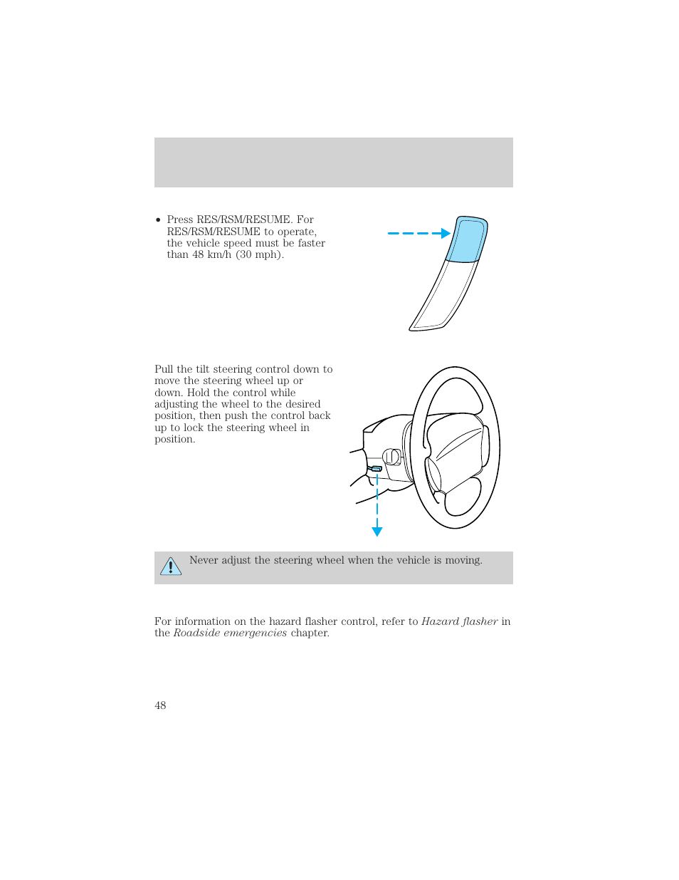 Controls and features | FORD 1999 Escort User Manual | Page 48 / 200