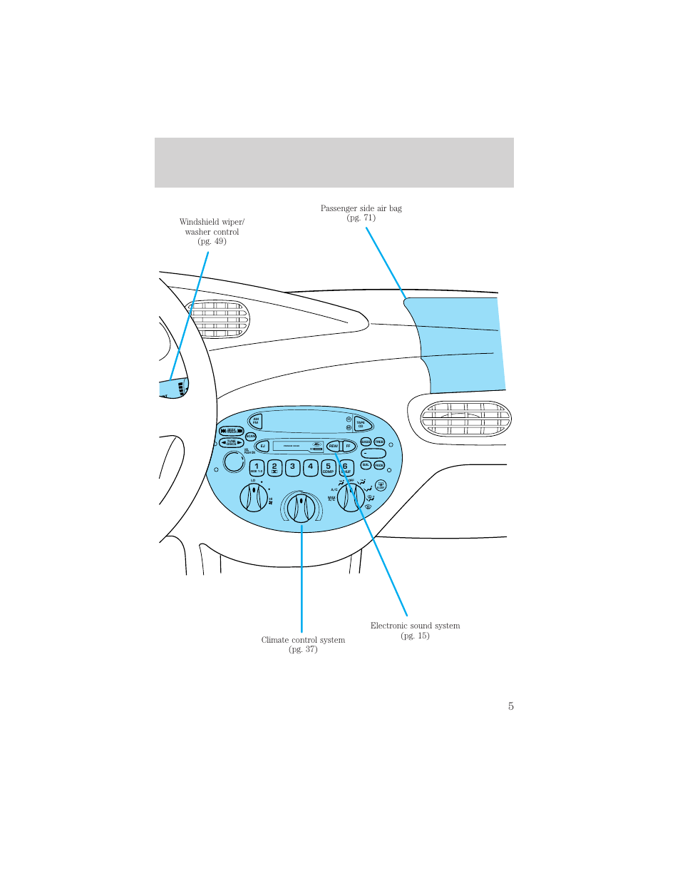 Instrumentation, Dolby b nr | FORD 1999 Escort User Manual | Page 5 / 200