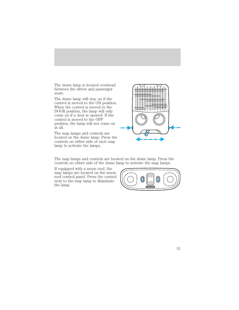 Controls and features | FORD 1999 Escort User Manual | Page 51 / 200