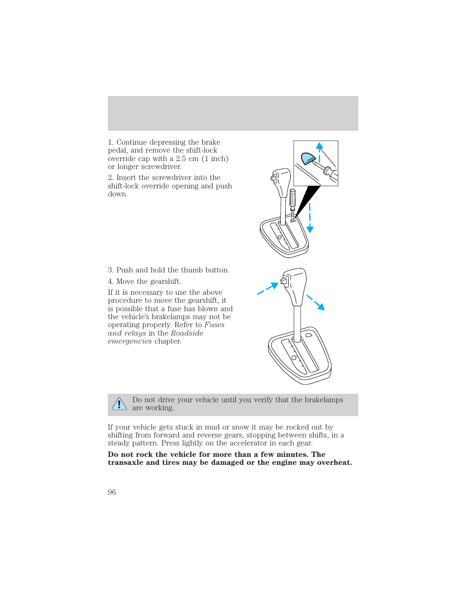 Driving | FORD 1999 Escort User Manual | Page 96 / 200