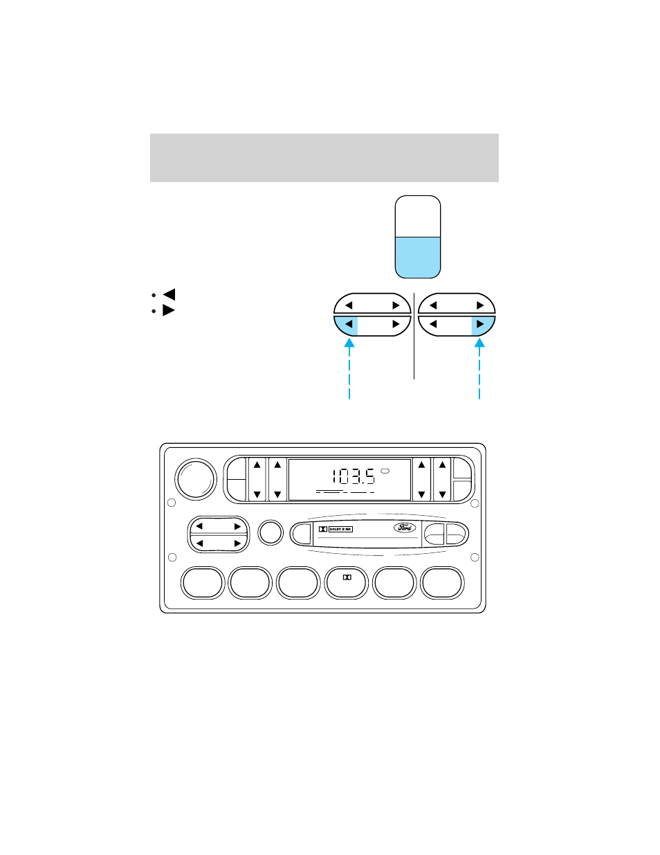 Tone clk, Controls and features | FORD 1999 Ranger User Manual | Page 28 / 216