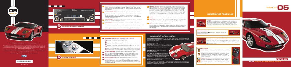 FORD 2005 Ford GT User Manual | 2 pages