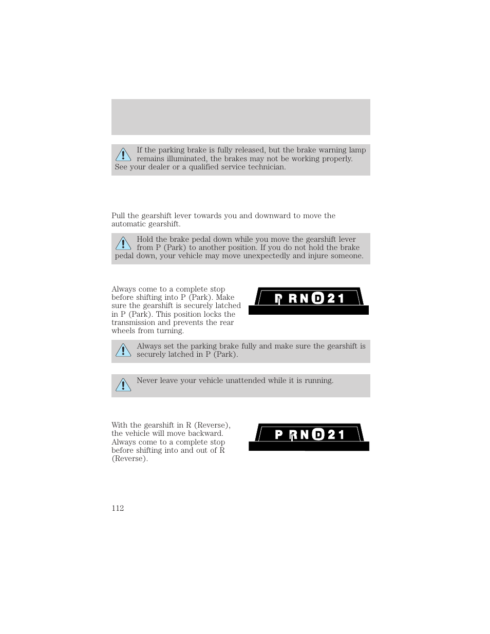 Driving | FORD 1998 Expedition User Manual | Page 112 / 216