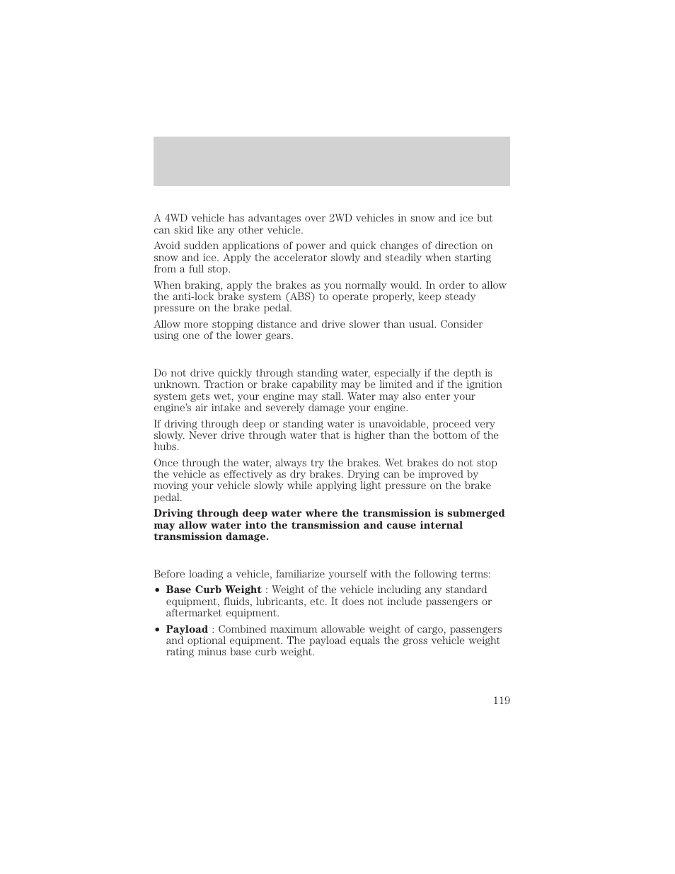Driving | FORD 1998 Expedition User Manual | Page 119 / 216