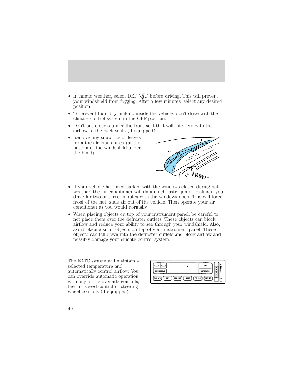 Controls and features | FORD 1998 Expedition User Manual | Page 40 / 216