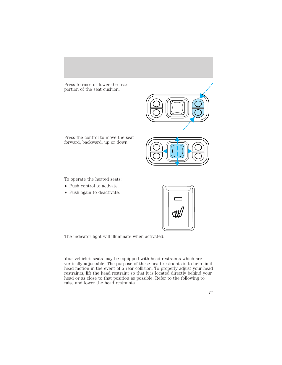 Seating and safety restraints | FORD 1998 Expedition User Manual | Page 77 / 216