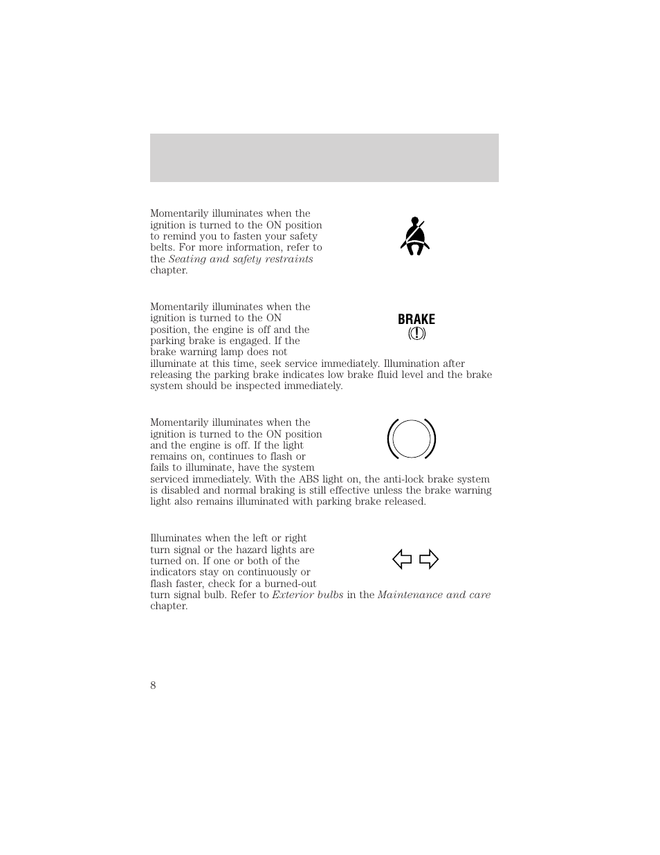 FORD 1998 Expedition User Manual | Page 8 / 216