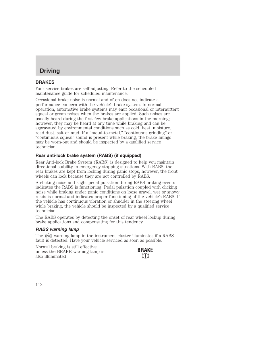 Driving | FORD 1999 F-350 User Manual | Page 112 / 248