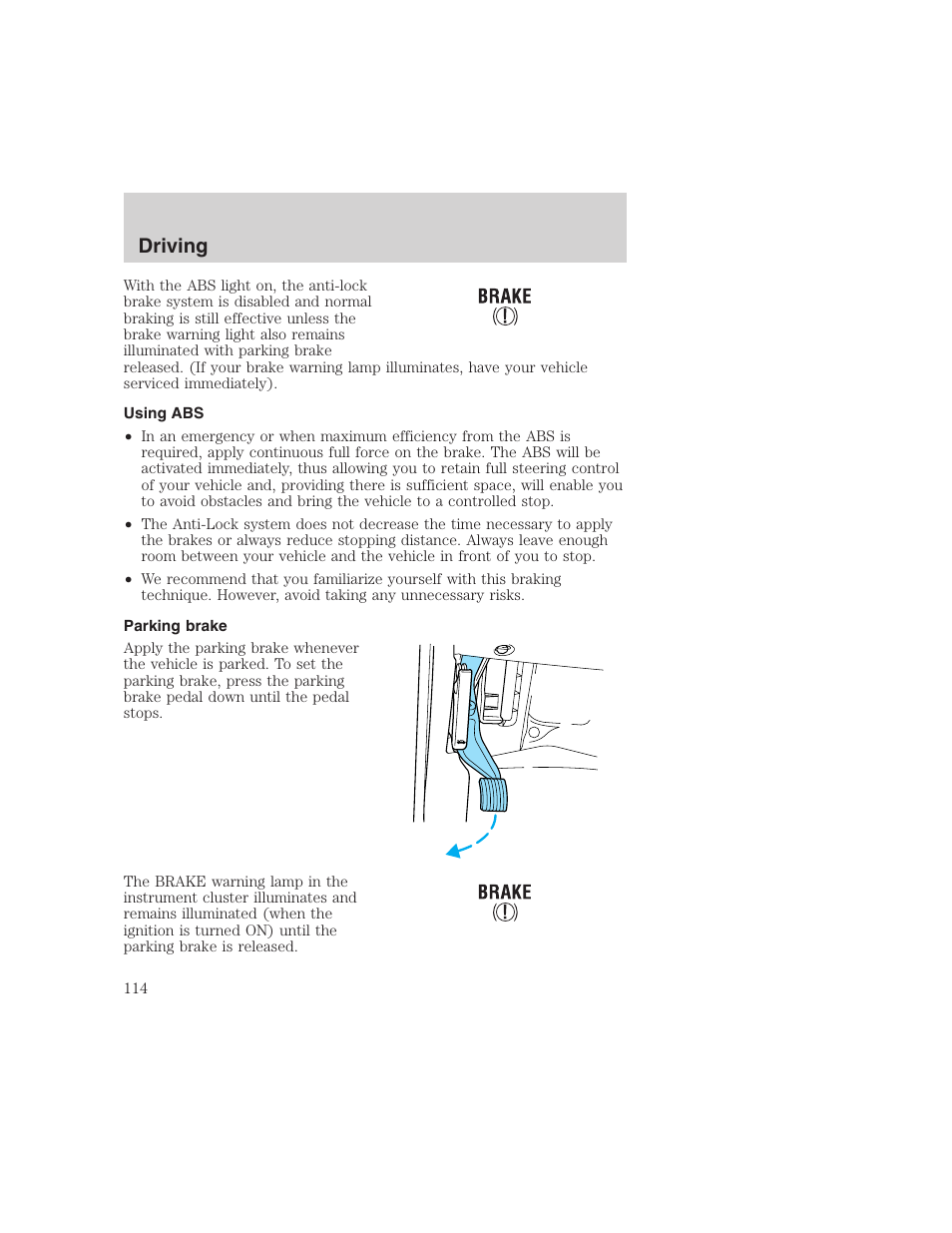 Driving | FORD 1999 F-350 User Manual | Page 114 / 248