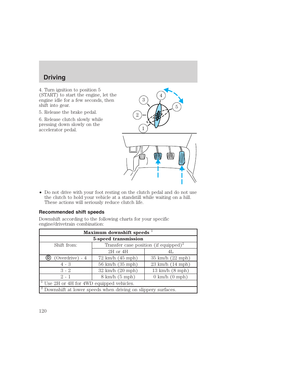 Driving | FORD 1999 F-350 User Manual | Page 120 / 248