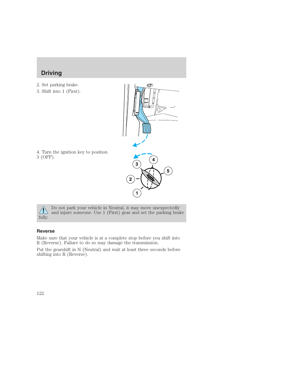 Driving | FORD 1999 F-350 User Manual | Page 122 / 248
