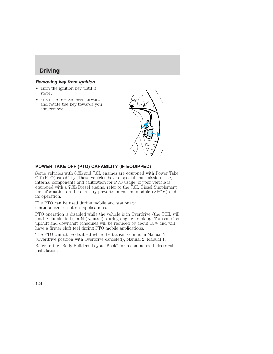 Driving | FORD 1999 F-350 User Manual | Page 124 / 248