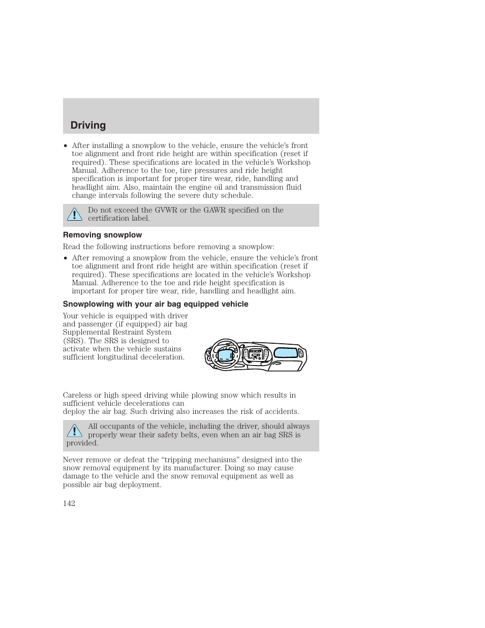 Driving | FORD 1999 F-350 User Manual | Page 142 / 248