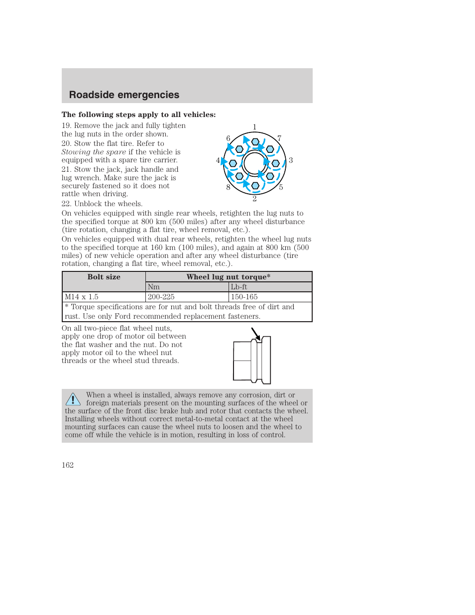 Roadside emergencies | FORD 1999 F-350 User Manual | Page 162 / 248