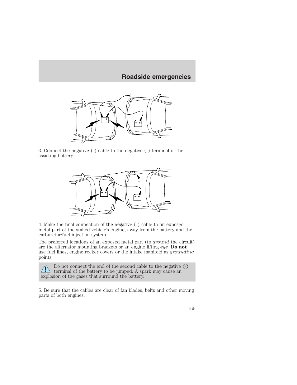 Roadside emergencies | FORD 1999 F-350 User Manual | Page 165 / 248