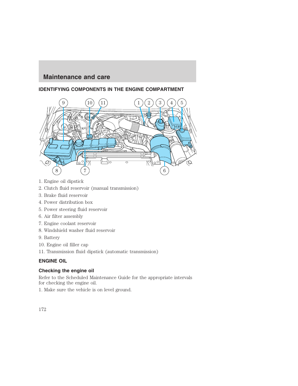 Maintenance and care | FORD 1999 F-350 User Manual | Page 172 / 248