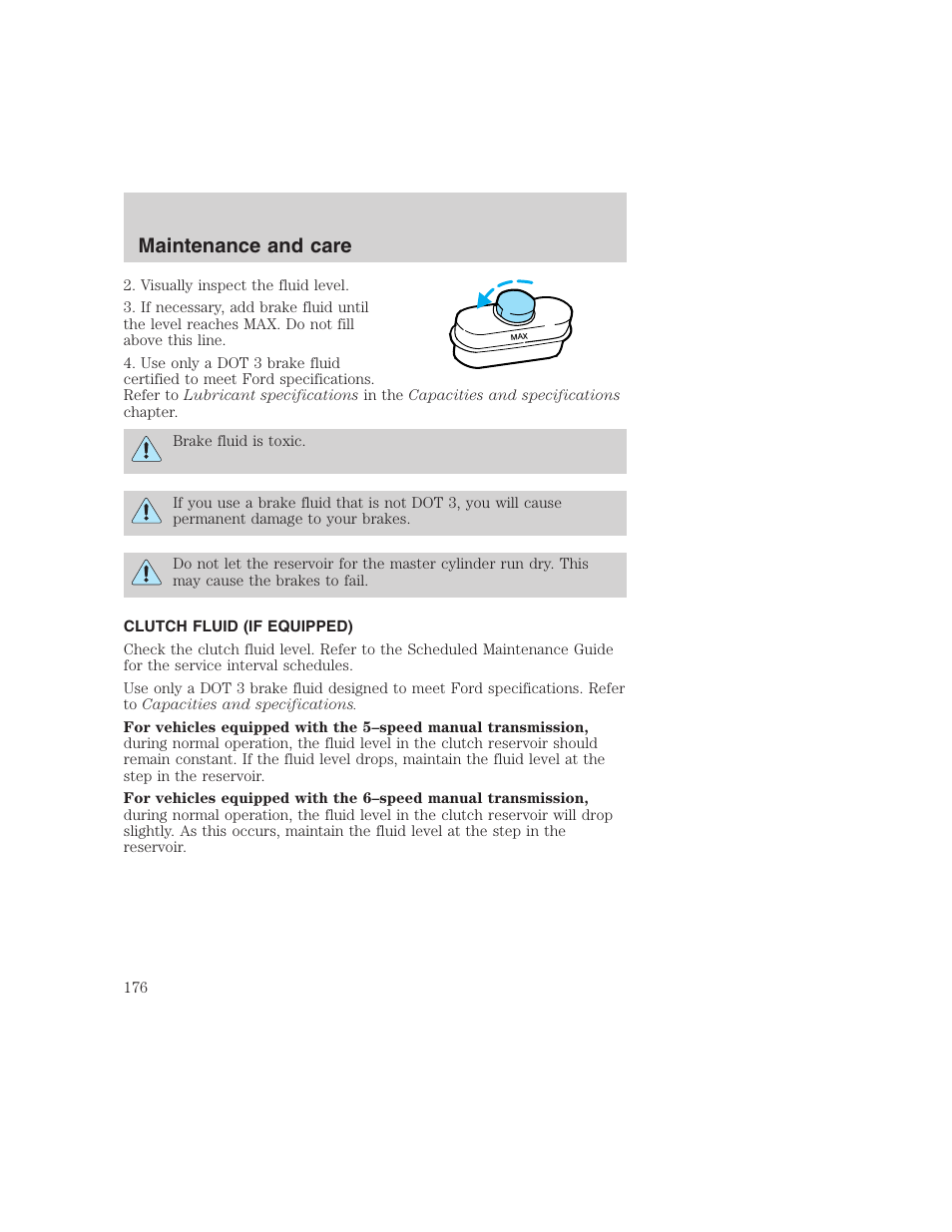 Maintenance and care | FORD 1999 F-350 User Manual | Page 176 / 248