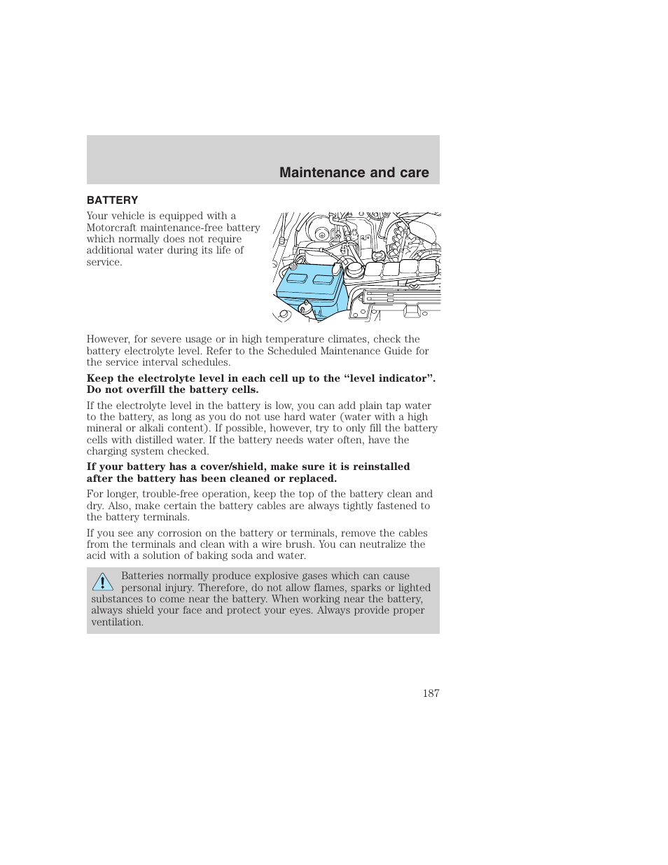 Maintenance and care | FORD 1999 F-350 User Manual | Page 187 / 248