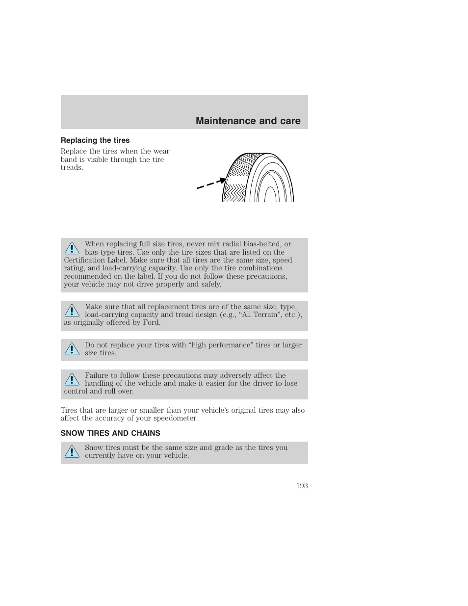 Maintenance and care | FORD 1999 F-350 User Manual | Page 193 / 248