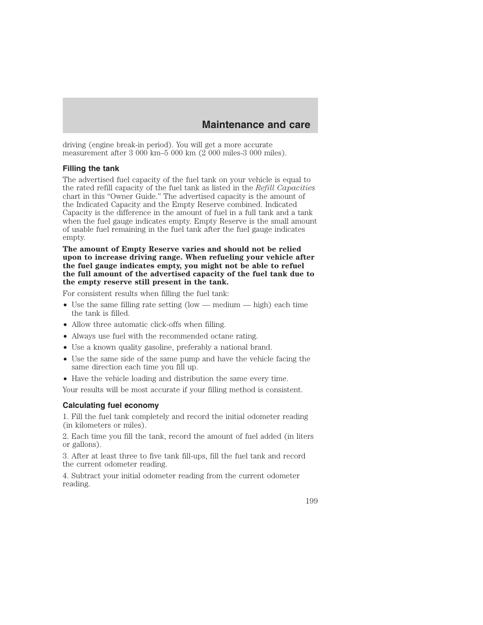 Maintenance and care | FORD 1999 F-350 User Manual | Page 199 / 248