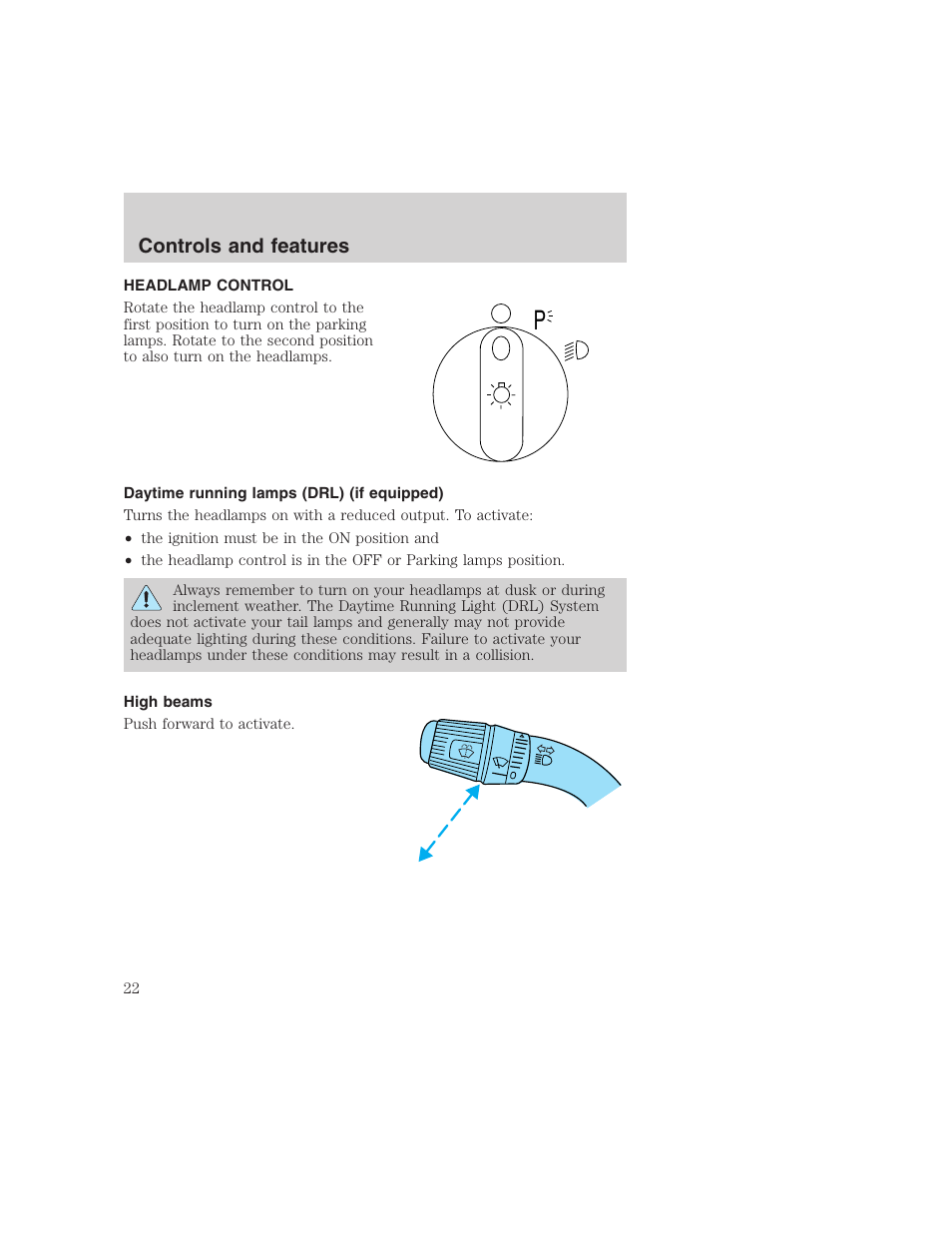 Controls and features | FORD 1999 F-350 User Manual | Page 22 / 248