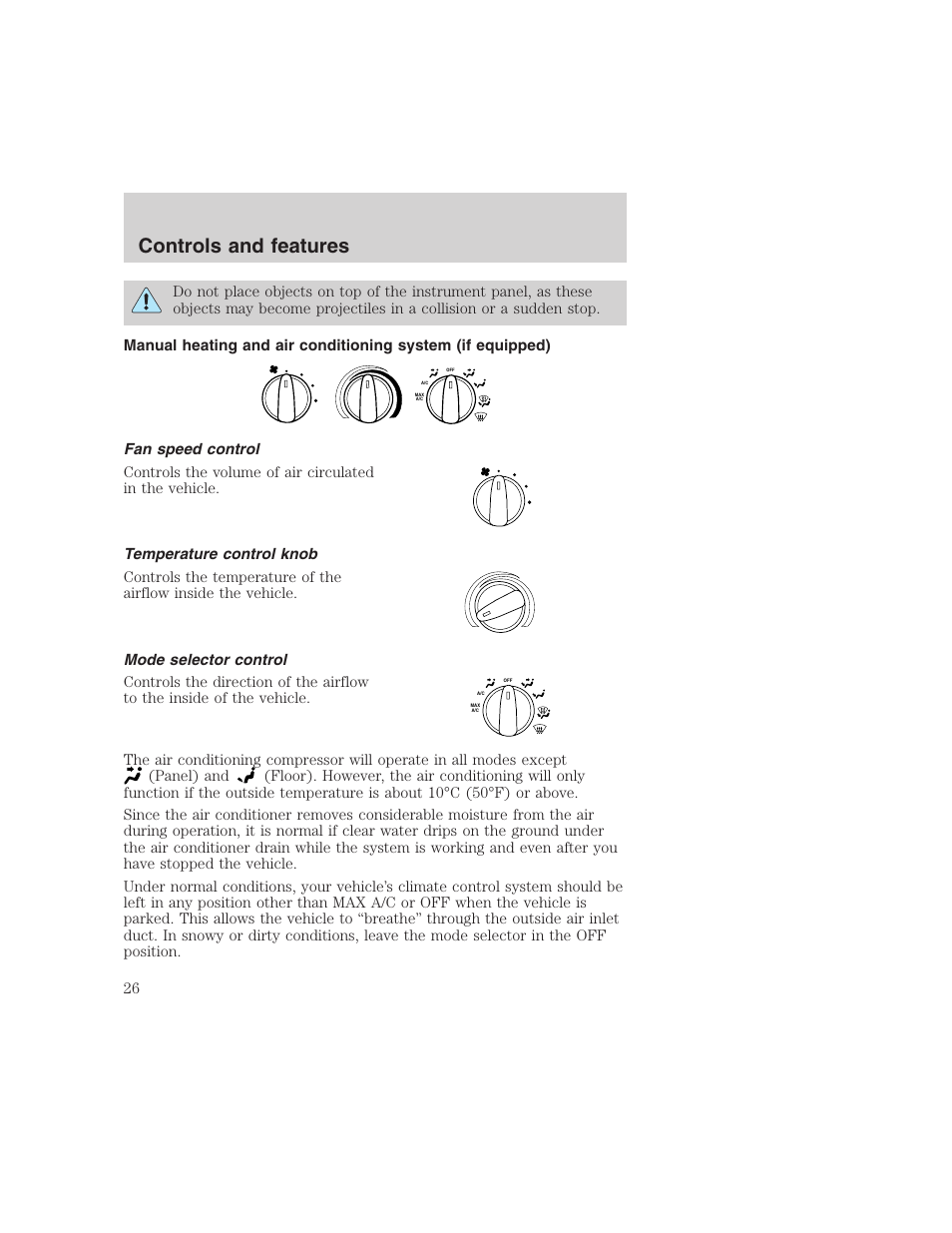 Controls and features | FORD 1999 F-350 User Manual | Page 26 / 248