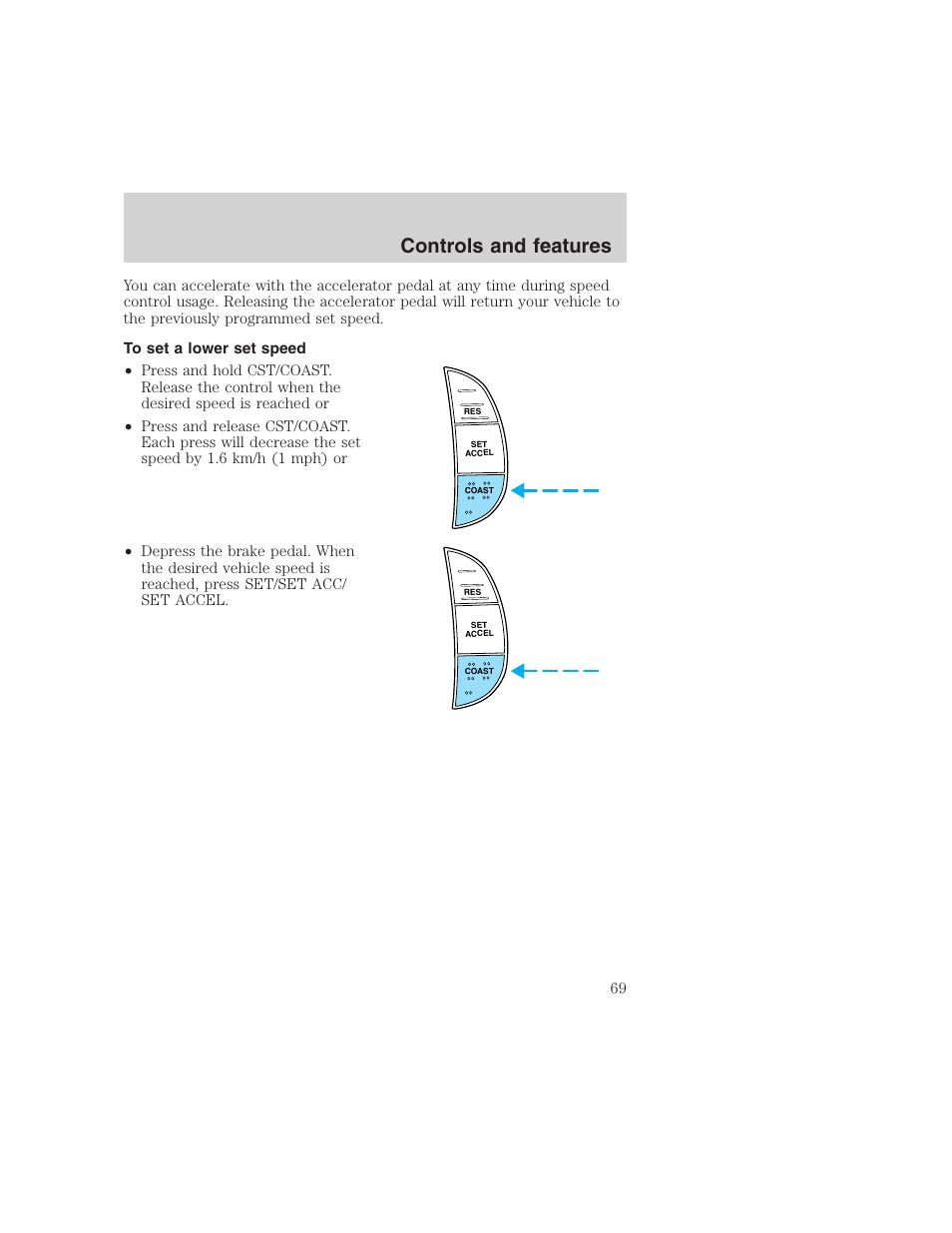 Controls and features | FORD 1999 F-350 User Manual | Page 69 / 248