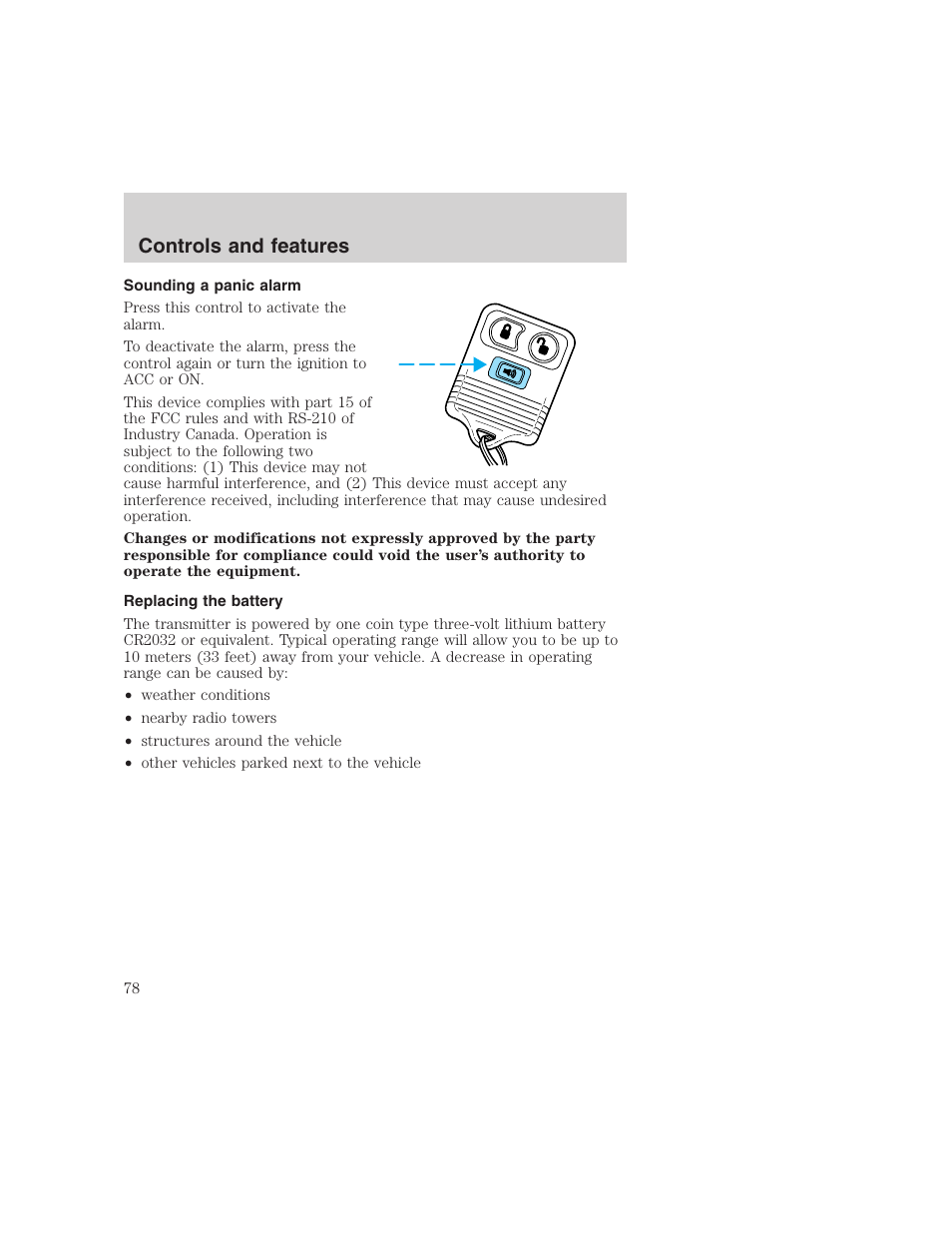 Controls and features | FORD 1999 F-350 User Manual | Page 78 / 248