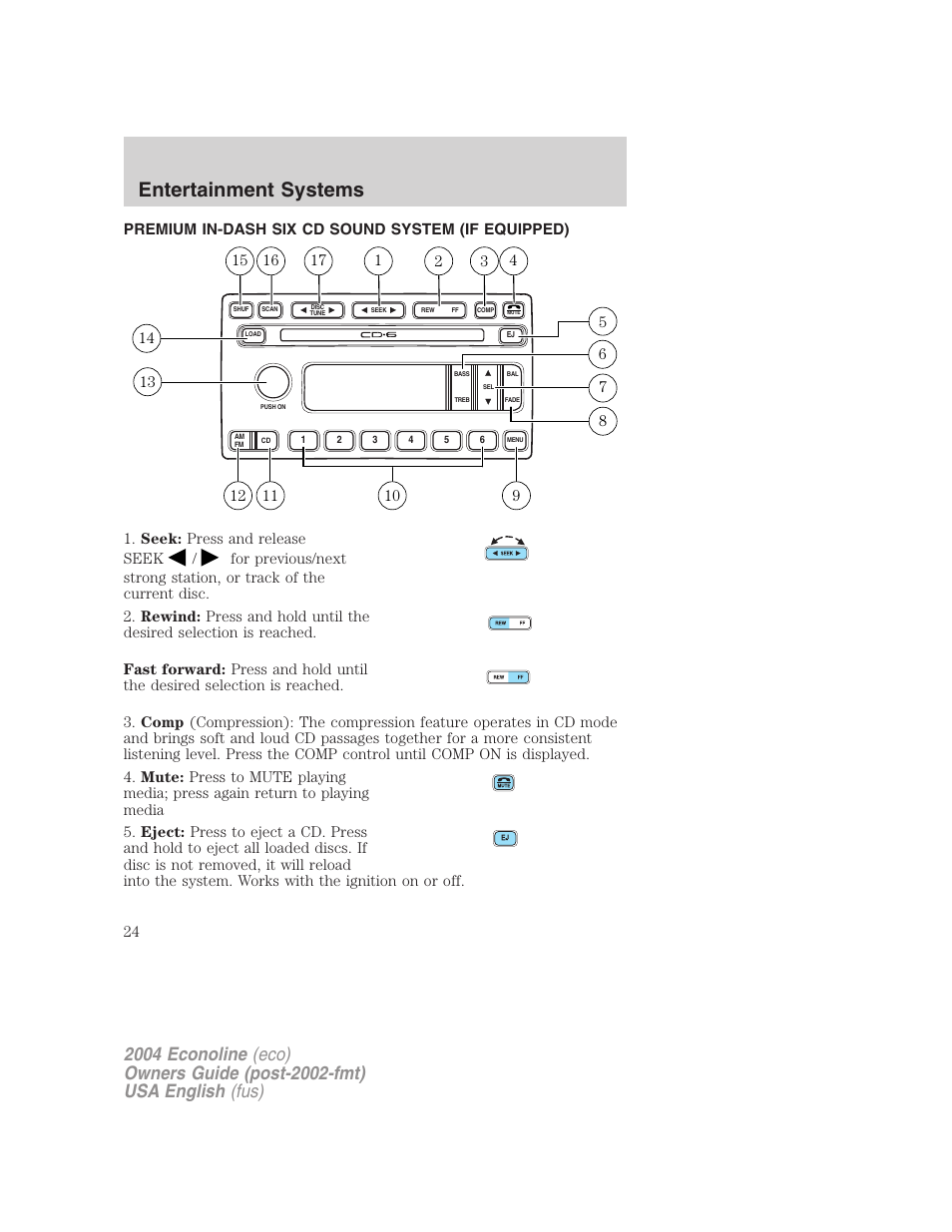 Entertainment systems | FORD AM/FM stereo User Manual | Page 24 / 248