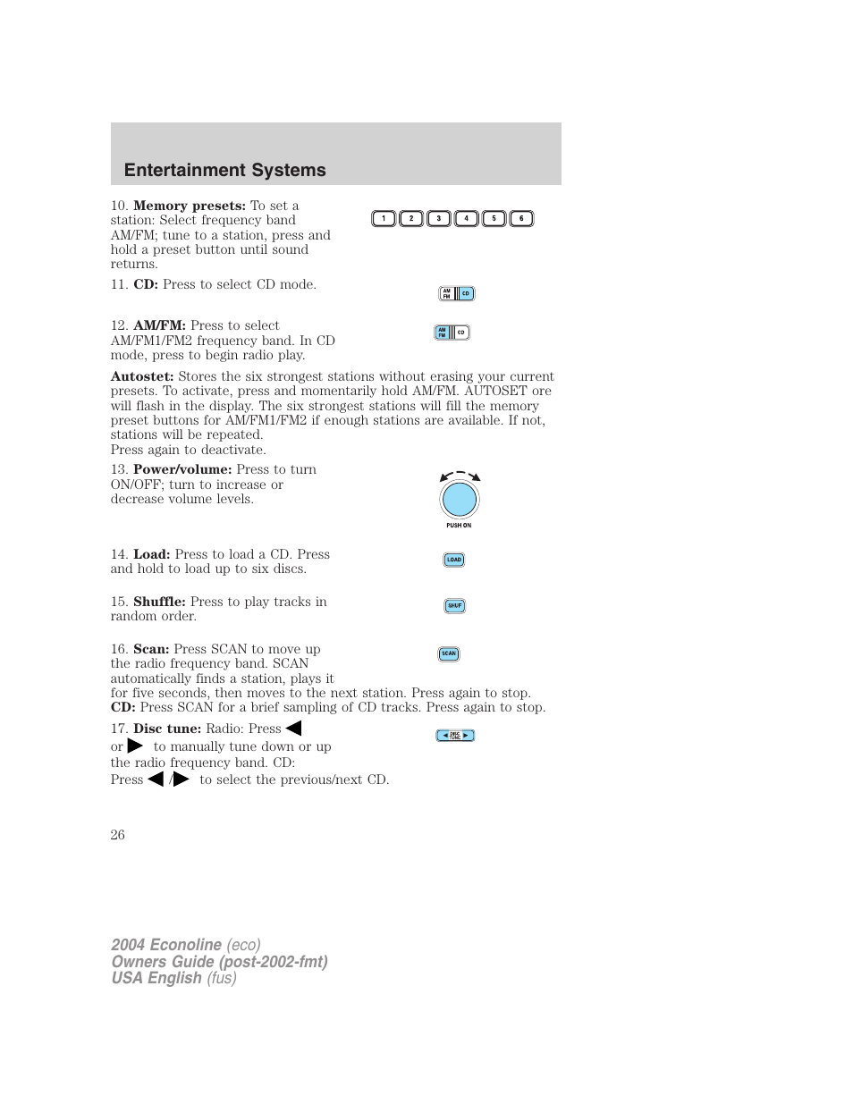 Entertainment systems | FORD AM/FM stereo User Manual | Page 26 / 248