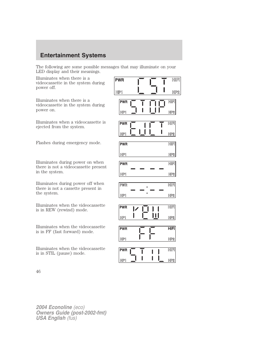 Entertainment systems | FORD AM/FM stereo User Manual | Page 46 / 248