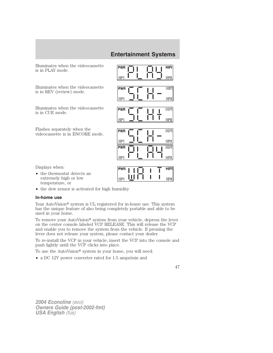 Entertainment systems | FORD AM/FM stereo User Manual | Page 47 / 248