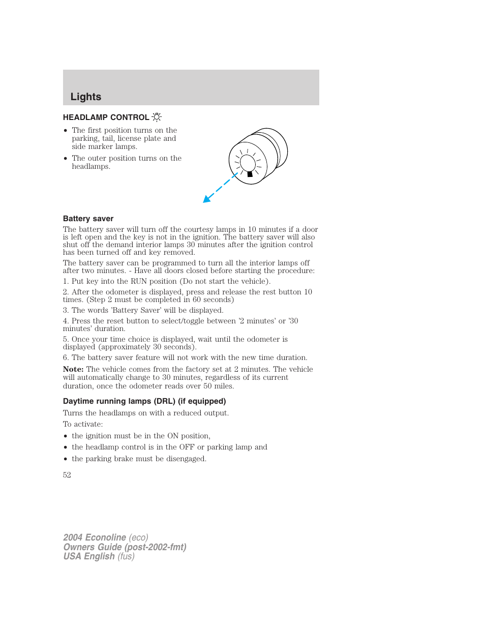 Lights | FORD AM/FM stereo User Manual | Page 52 / 248